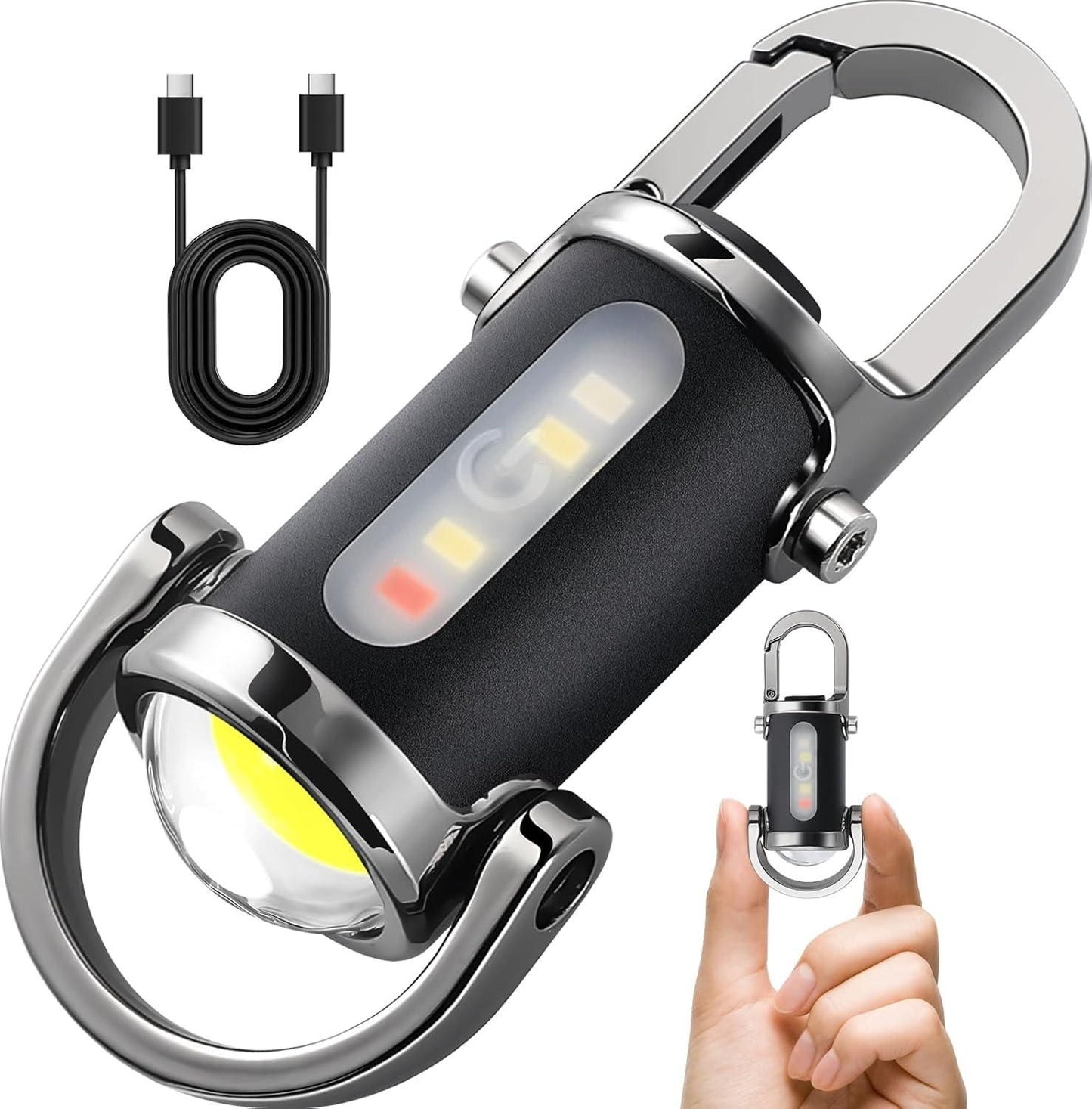 Rechargeable Keychain Flashlight – Compact EDC Mini Torch with High Lumens