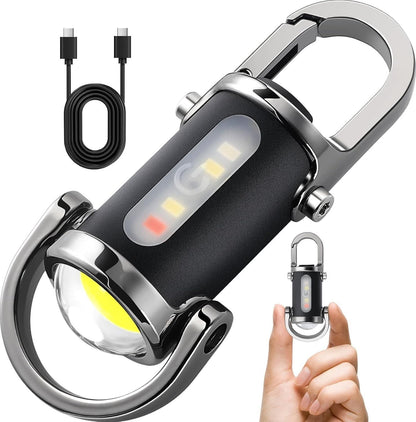 Rechargeable Keychain Flashlight – Compact EDC Mini Torch with High Lumens