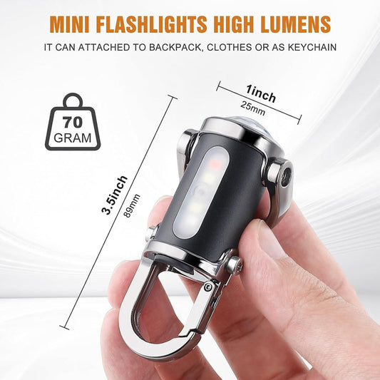 Rechargeable Keychain Flashlight – Compact EDC Mini Torch with High Lumens