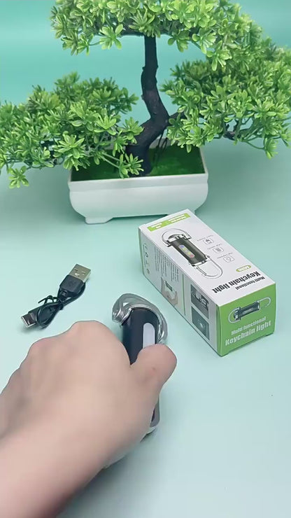 Rechargeable Keychain Flashlight – Compact EDC Mini Torch with High Lumens
